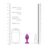 Ouch! Plug Bijou Anal silicone Heart Violet 6 x 2.8 cm